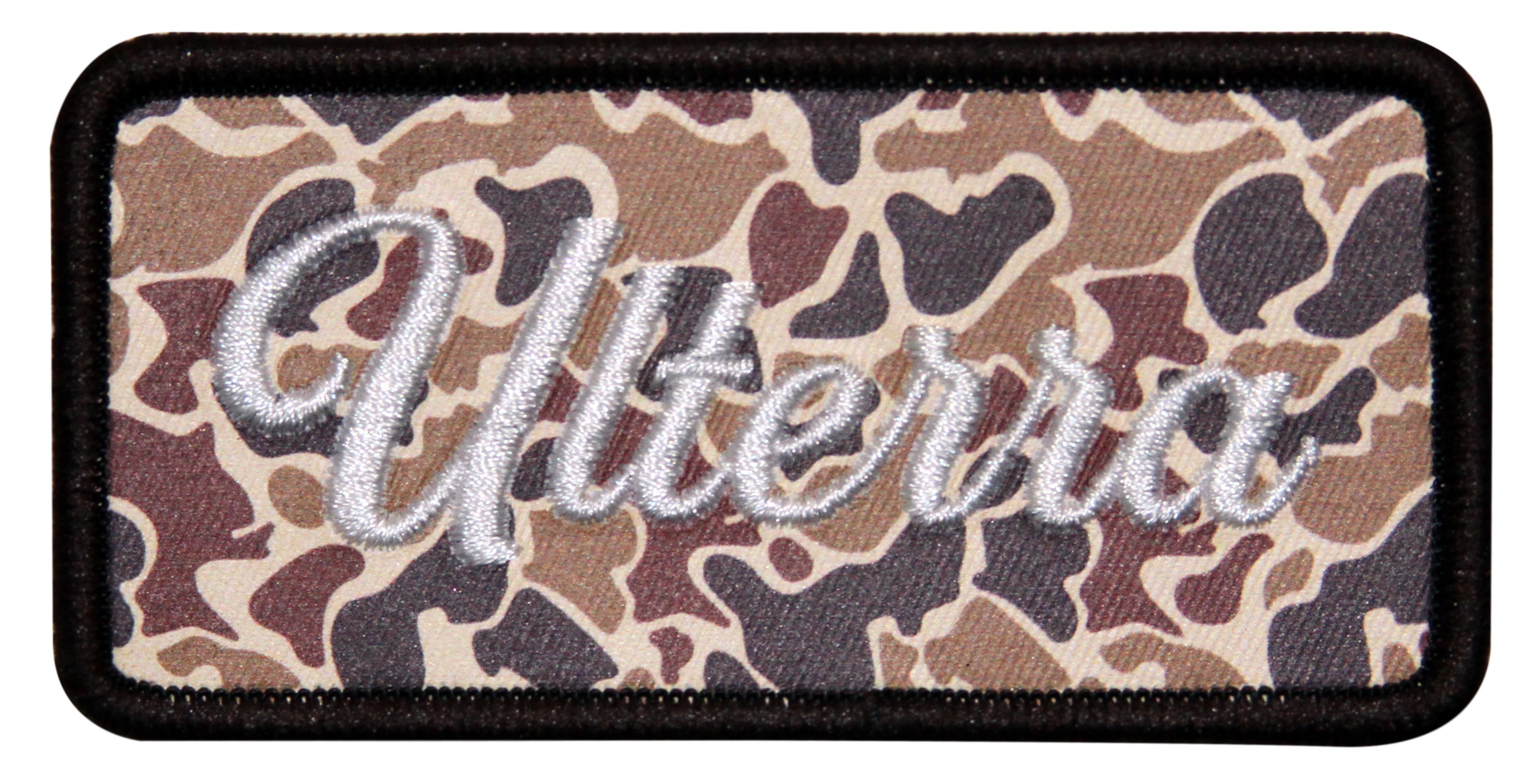 DYED Fabric Camo background Pattern TM or Registered patch PLUS Embroidery or PVC on top Ulterra